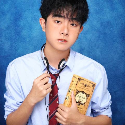 单人 美式证件照样片