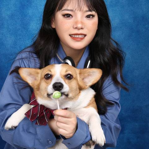 双人/人宠 美式证件照样片