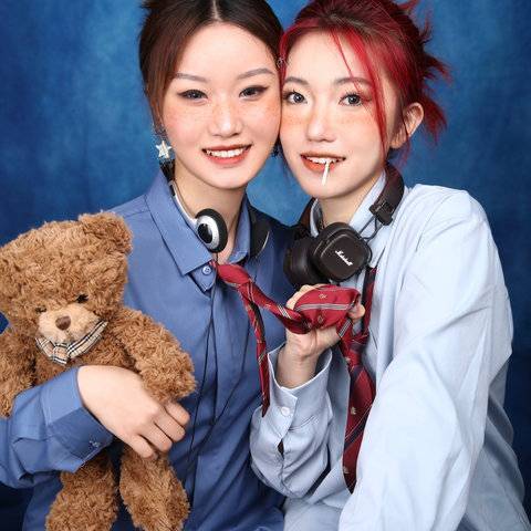 双人/人宠 美式证件照样片